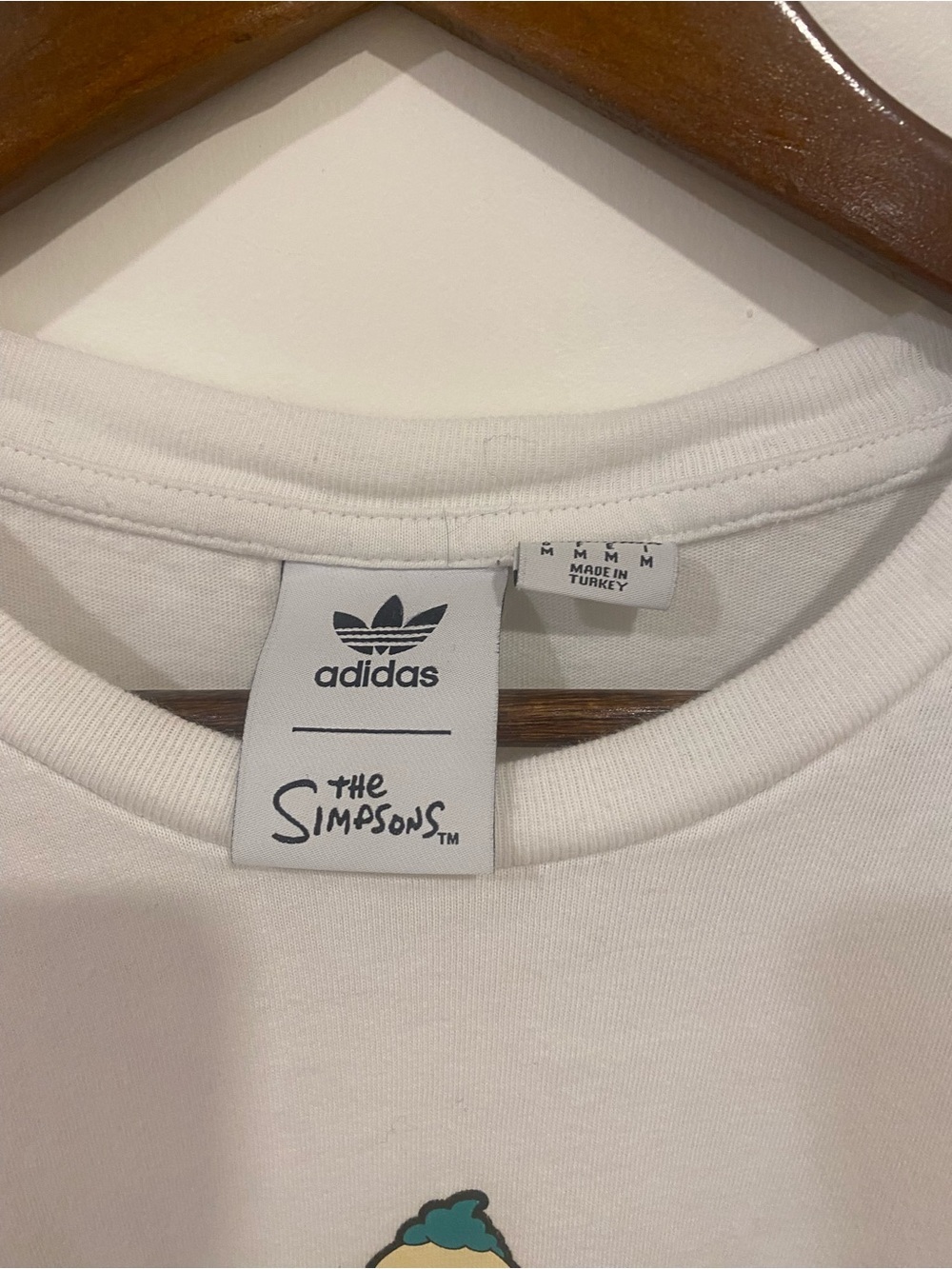 Adidas White Krusty Burger Graphic Short Sleeve Tee - Picture 4 of 7
